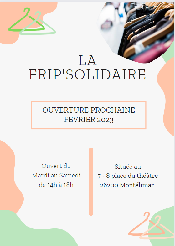 Affiche de friperie